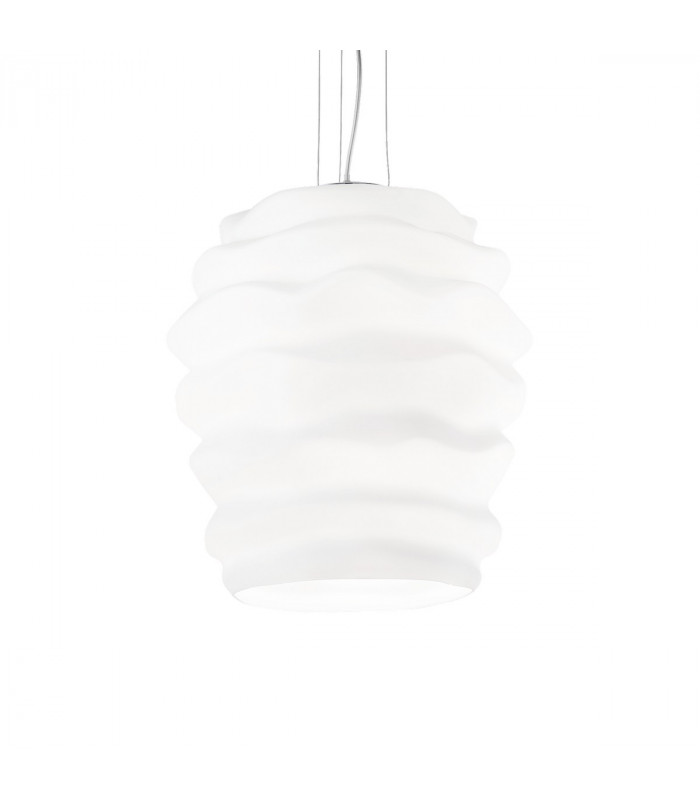 Karma 1 Light Ceiling Pendant White E27