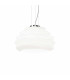 Karma 1 Light Dome Ceiling Pendant White E27-1