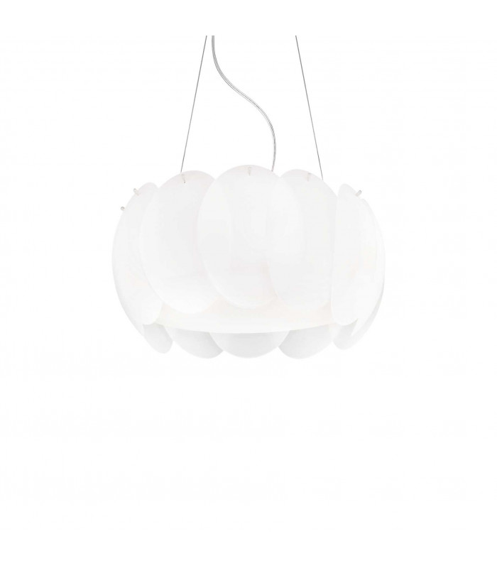 Ovalino  5 Light  Small Ceiling Pendant White E27-1