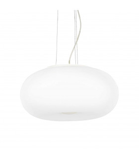 Ulisse  3 Light  Large Globe Ceiling Pendant White E27