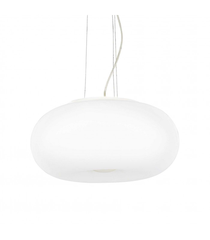Ulisse  3 Light  Large Globe Ceiling Pendant White E27