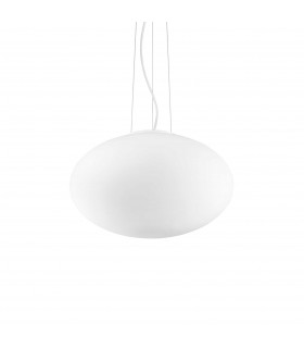 Candy 1 Light Medium Globe Ceiling Pendant White E27-1