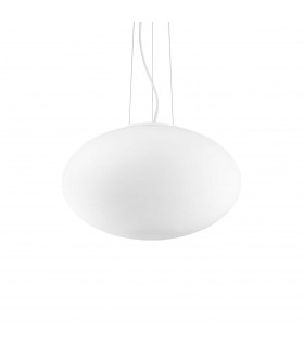 Candy 1 Light Large Globe Ceiling Pendant White E27-1