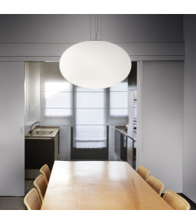 Candy 1 Light Large Globe Ceiling Pendant White E27-2