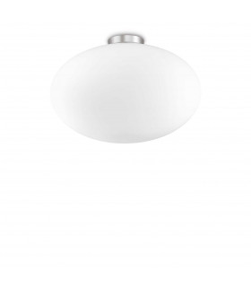 Candy 1 Light Globe Ceiling Flush Light White E27