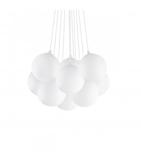 Mapa Bianco  11 Light  Small Cluster Pendant White E14