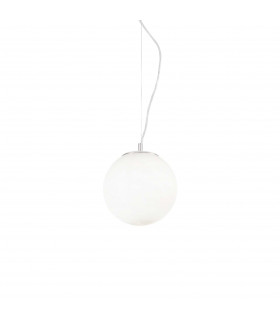 Mapa Bianco 1 Light Small Globe Ceiling Pendant White E27