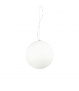 Mapa Bianco 1 Light Large Globe Ceiling Pendant White E27