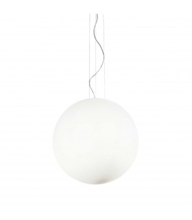 Mapa Bianco 1 Light Extra Large Globe Ceiling Pendant White E27