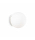 Mapa Bianco 1 Light Small Globe Ceiling Flush Light White E27