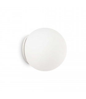 Mapa Bianco 1 Light Medium Globe Ceiling Flush Light White E27