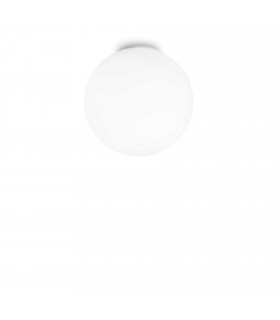 Mapa Bianco 1 Light Large Globe Ceiling Flush Light White E27