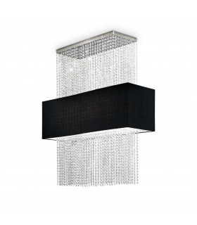 Phoenix  5 Light Semi Flush Ceiling Light Black E27