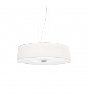 Hilton  4 Light  Medium Round Ceiling Pendant Chrome White E27