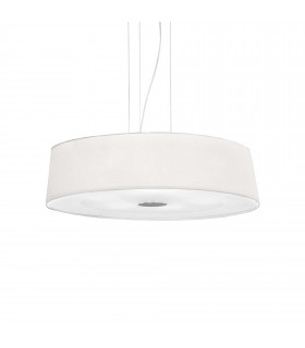 Hilton  6 Light  Large Round Ceiling Pendant Chrome White E27