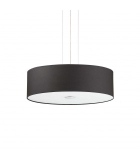 Woody  5 Light  Large Round Ceiling Pendant Black E27-1