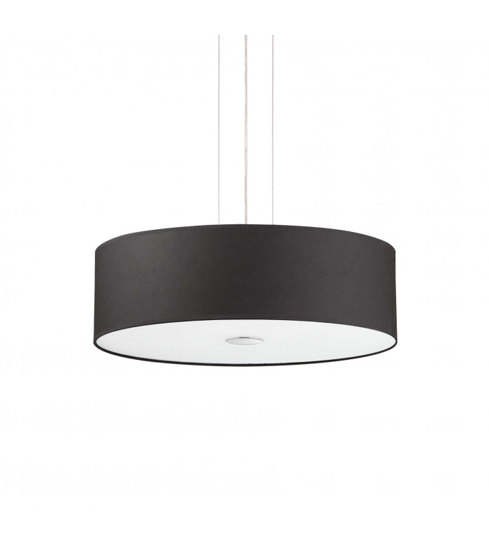 Woody  5 Light  Large Round Ceiling Pendant Black E27-1
