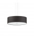 Woody  4 Light  Medium Round Ceiling Pendant Cream E27