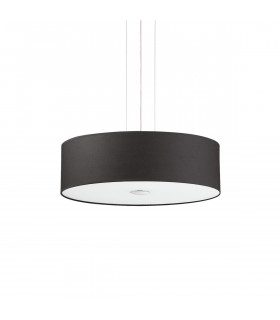 Woody  4 Light  Medium Round Ceiling Pendant Cream E27