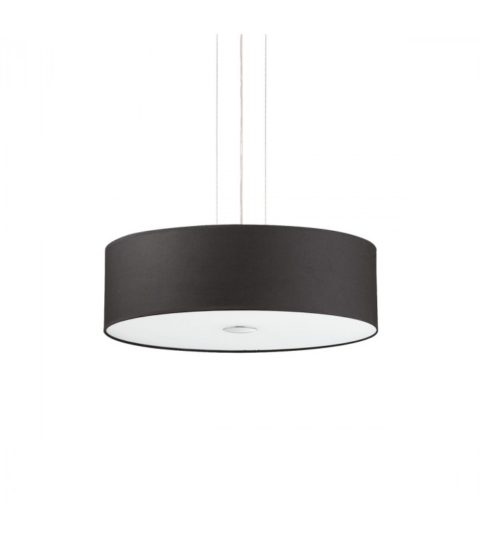 Woody  4 Light  Medium Round Ceiling Pendant Cream E27