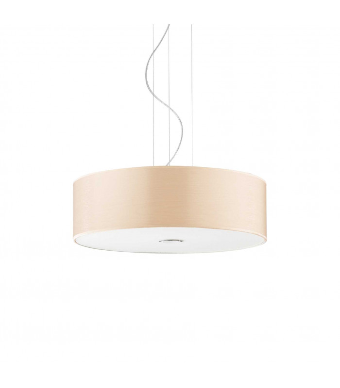 Woody  4 Light  Medium Round Ceiling Pendant Wood E27