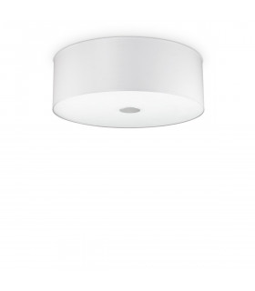 Woody  5 Light Large Ceiling Flush Light White E27