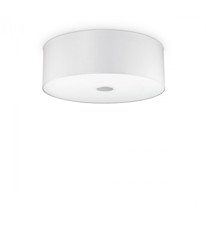 Woody  5 Light Large Ceiling Flush Light White E27