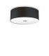 Woody  4 Light Medium Ceiling Flush Light Black E27