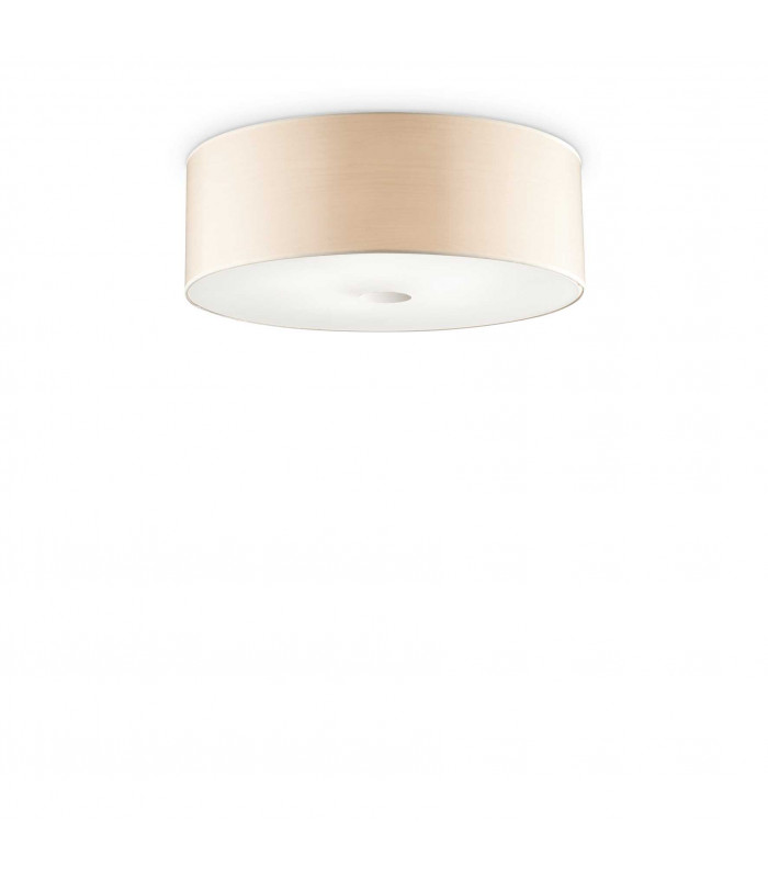 Woody  4 Light Medium Ceiling Flush Light Wood E27