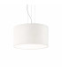 Wheel  5 Light  Large Round Ceiling Pendant White E27-1