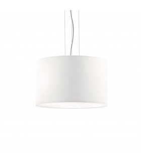 Wheel  3 Light  Small Round Ceiling Pendant White E27-1