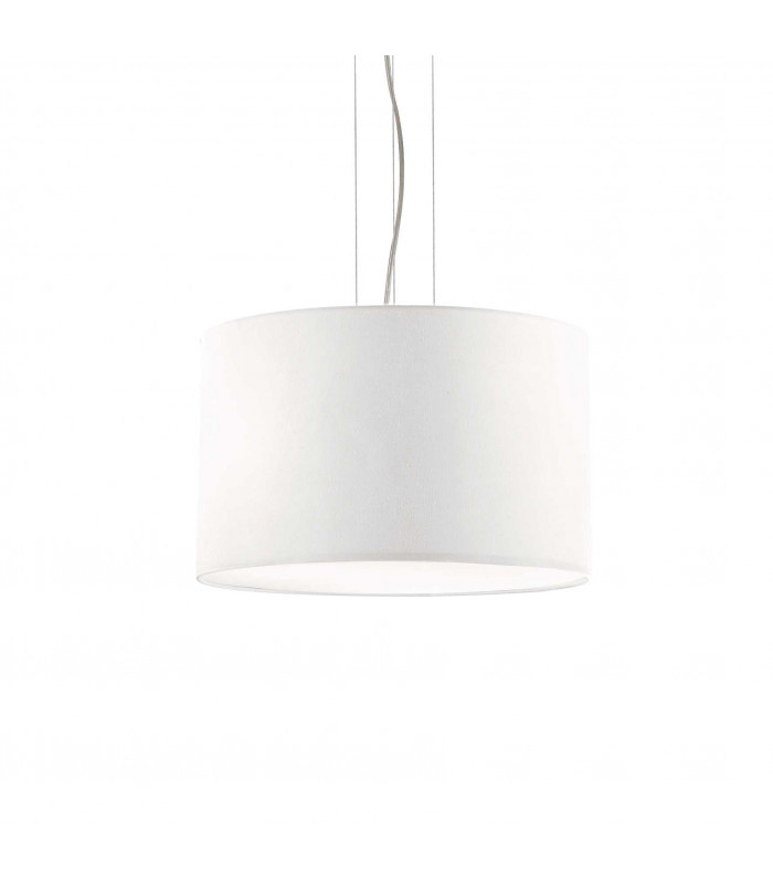 Wheel  3 Light  Small Round Ceiling Pendant White E27-1