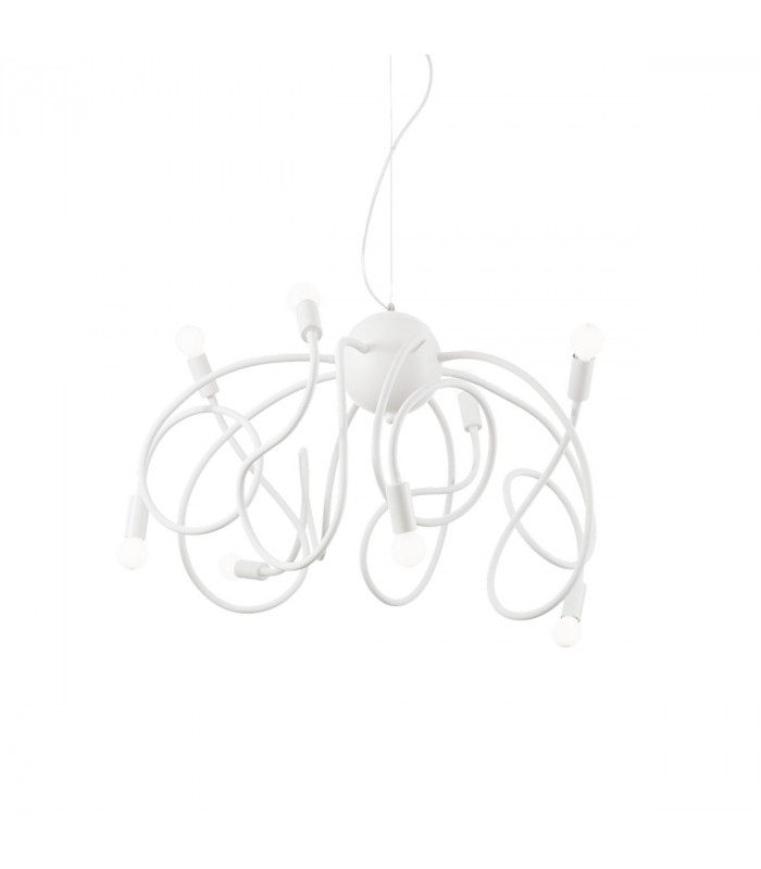 Multiflex  8 Light Ceiling Pendant White E14