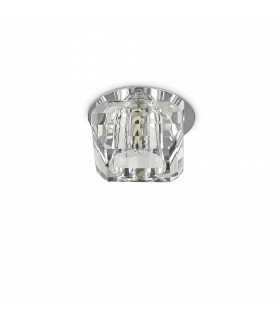 Soul 1 Light Square Recessed Ceiling Spotlight Crystal G9-1