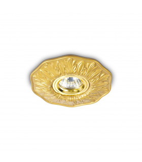 Polka 1 Light Recessed Spotlight Brass GU10-1