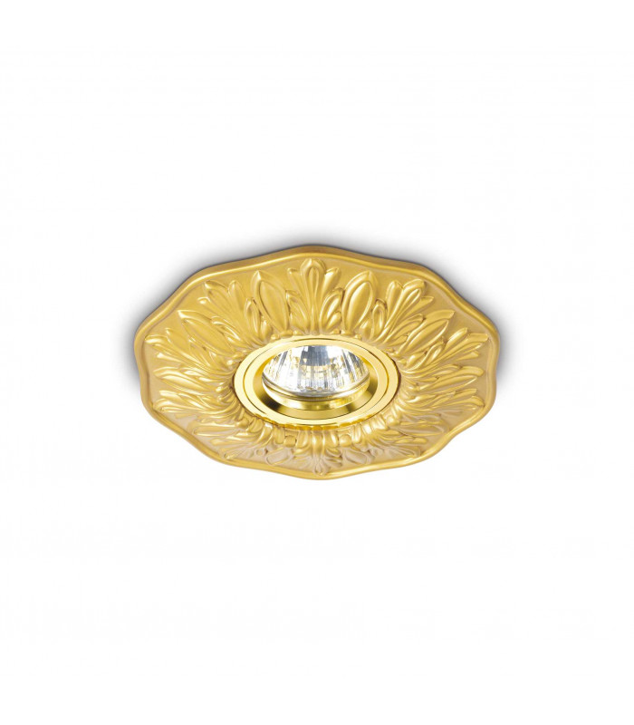Polka 1 Light Recessed Spotlight Brass GU10-1