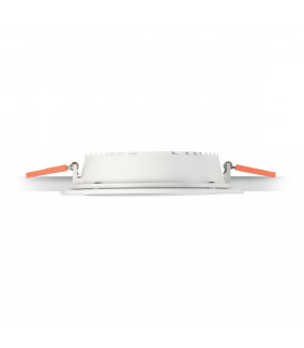 Groove LED 1 Light Small Round Warm Recessed Spotlight Panel White-2