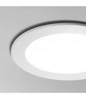 Groove LED 1 Light Medium Round Warm Recessed Spotlight Panel White