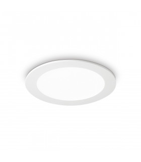 Groove LED 1 Light Large Round Warm Recessed Spotlight Panel White-1