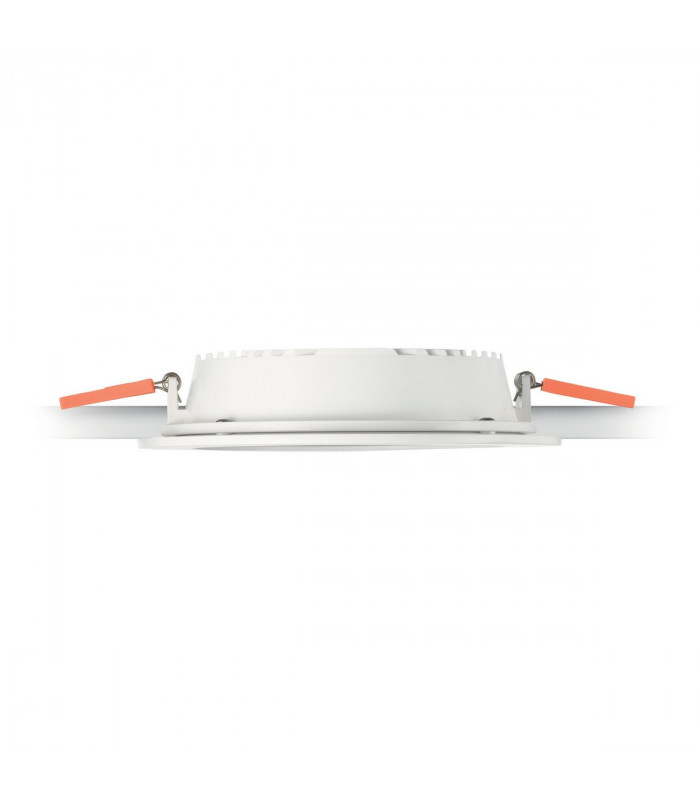 Groove LED 1 Light Large Round Warm Recessed Spotlight Panel White-2