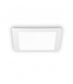 Groove LED 1 Light Small Square Warm Recessed Spotlight Panel White-1
