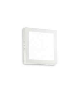 Universal LED 1 Light Indoor Square Medium Flush Light White