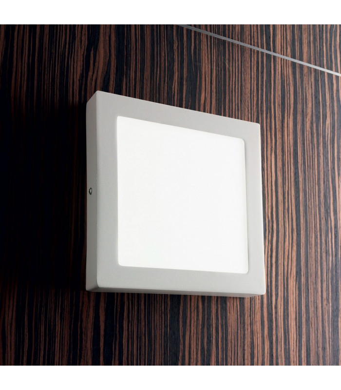 Universal LED 1 Light Indoor Square Medium Flush Light White