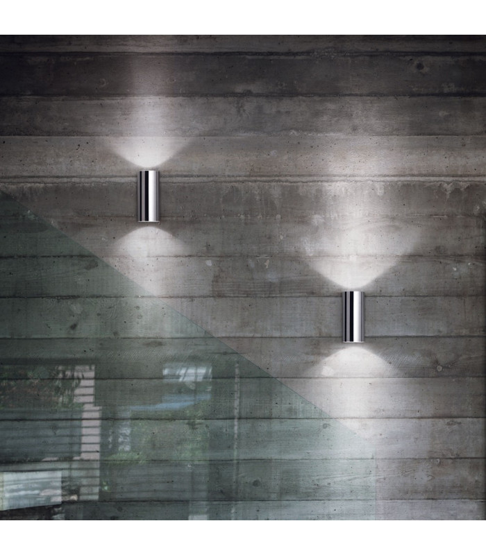 Hot  2 Light Up & Down Wall Light Chrome, GU10