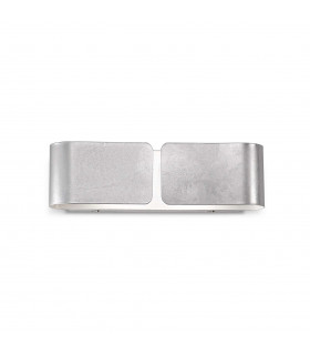 Clip  2 Light Indoor Large Wall Light Silver E27