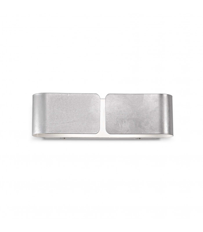 Clip  2 Light Indoor Large Wall Light Silver E27
