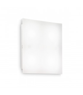 Flat  4 Light Large Ceiling Flush Light White