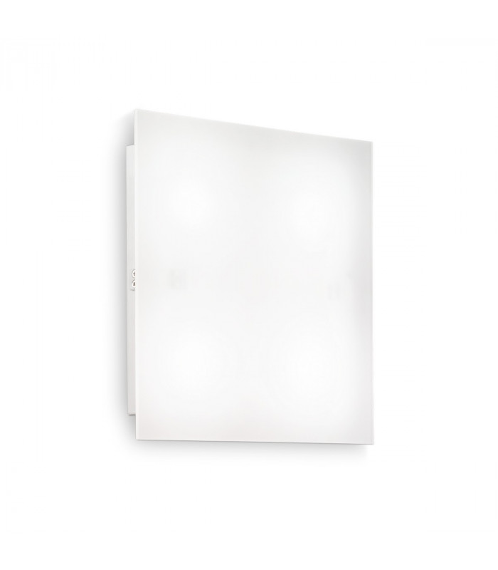 Flat  4 Light Large Ceiling Flush Light White