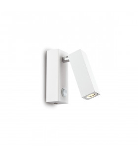 Page LED 1 Light Square Wall Reading Light White