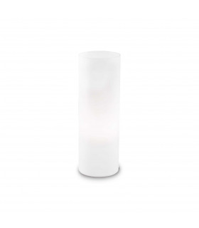 Edo 1 Light Large Table Lamp Cylindrical White E27-1